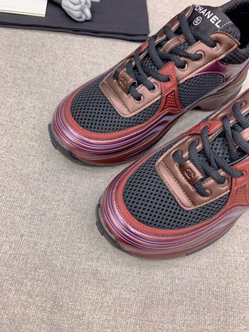 Chanel Women's Sneaker G45077 Designer Trainers Fabric Laminated C90109 - 34 - View 5