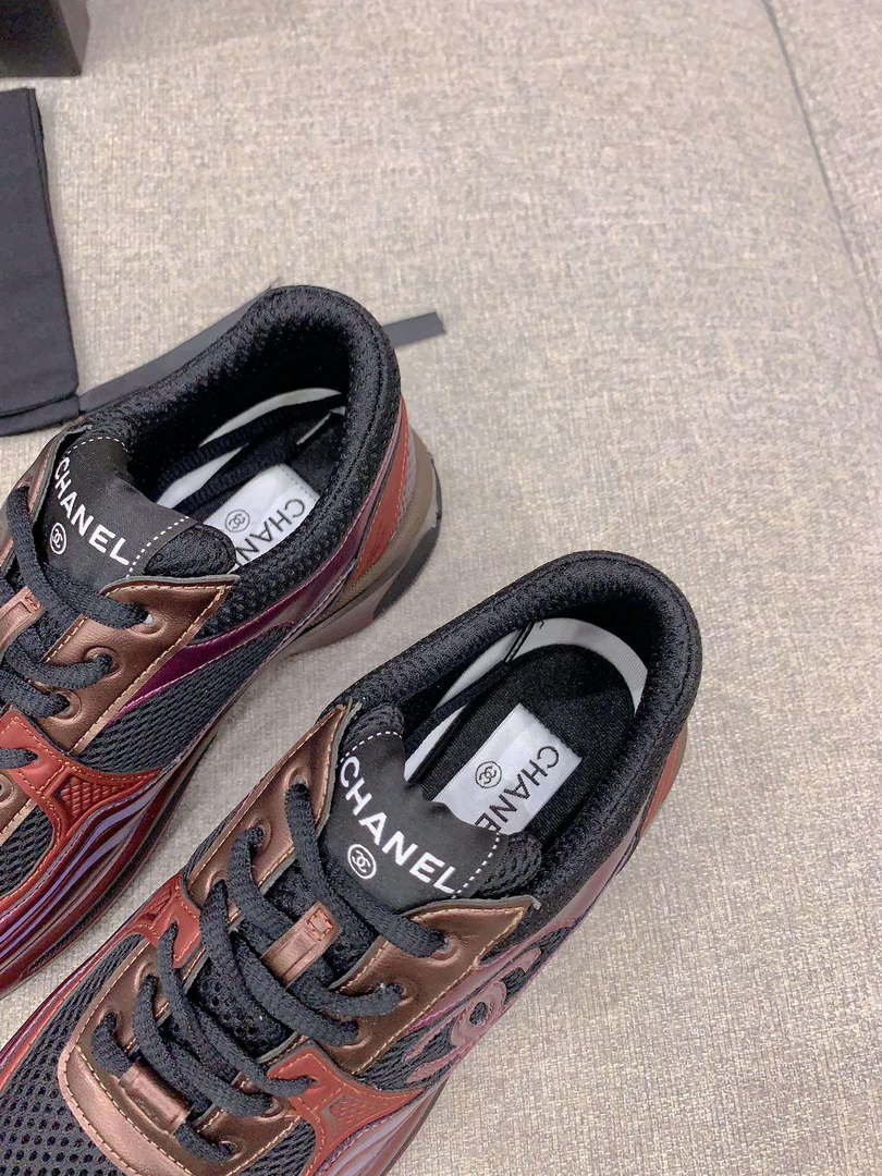Chanel Women's Sneaker G45077 Designer Trainers Fabric Laminated C90109