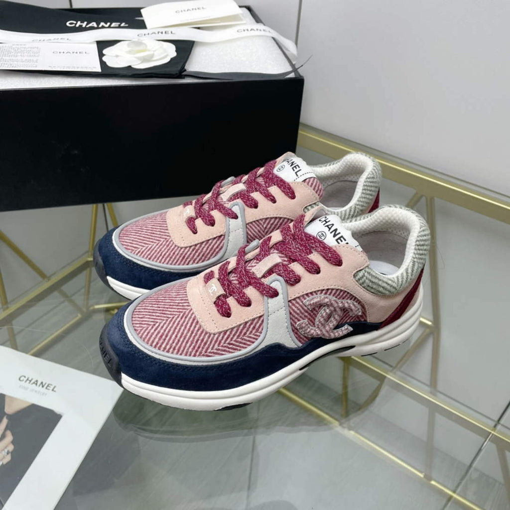 Chanel Women's Sneaker Shoes G38753 Pink and black
