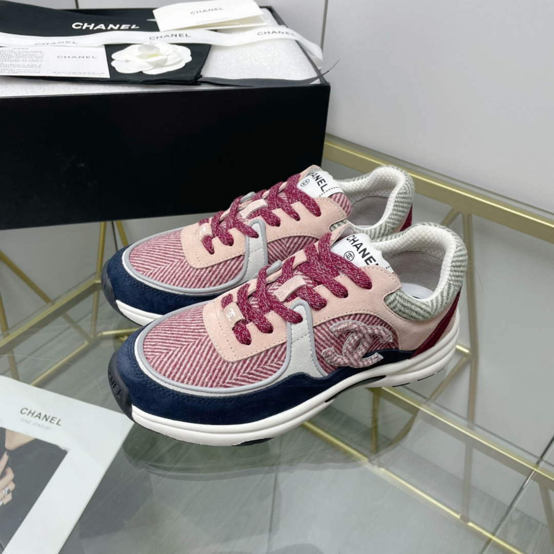 Chanel Women's Sneaker Shoes G38753 Pink and black