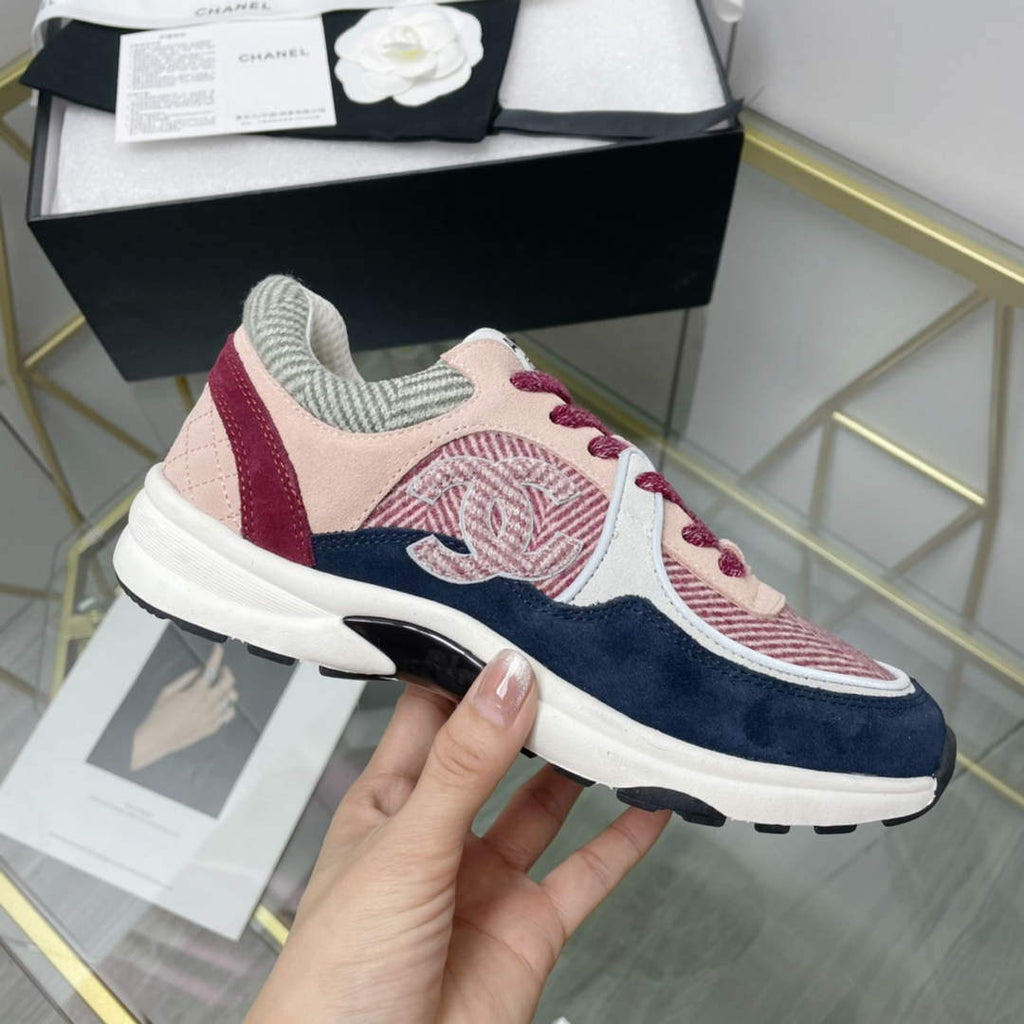 Chanel Women's Sneaker Shoes G38753 Pink and black