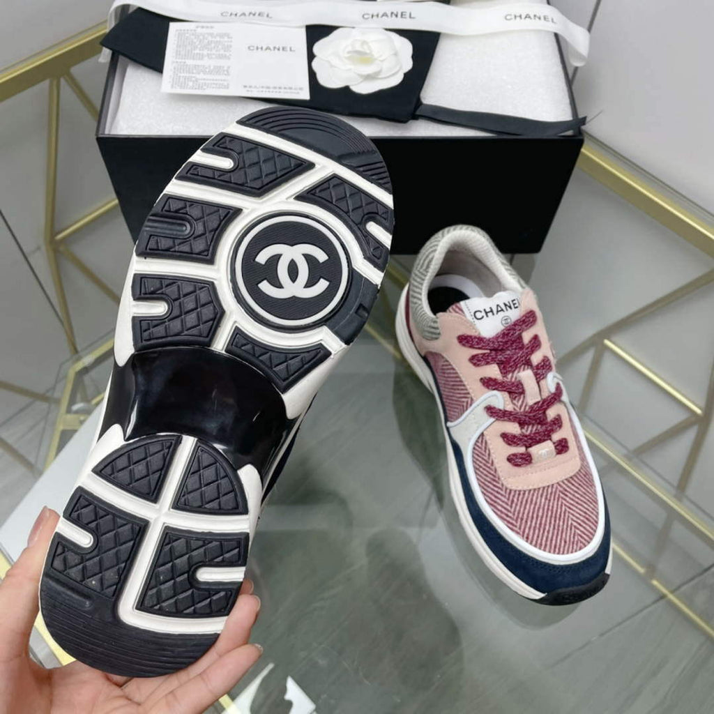 Chanel Women's Sneaker Shoes G38753 Pink and black
