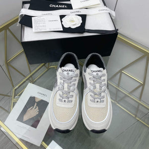 Chanel Women's Sneaker Shoes G38754 White and beige - 35 - View 1
