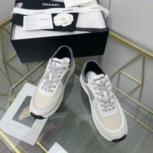 Chanel Women's Sneaker Shoes G38754 White and beige - 35 - View 3