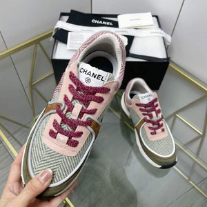 Chanel Women's Sneaker Shoes G38755 Pink and Green - 35 - View 4