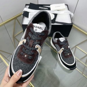 Chanel Women's Sneaker Shoes G38756 Gray and Brown - 35 - View 4