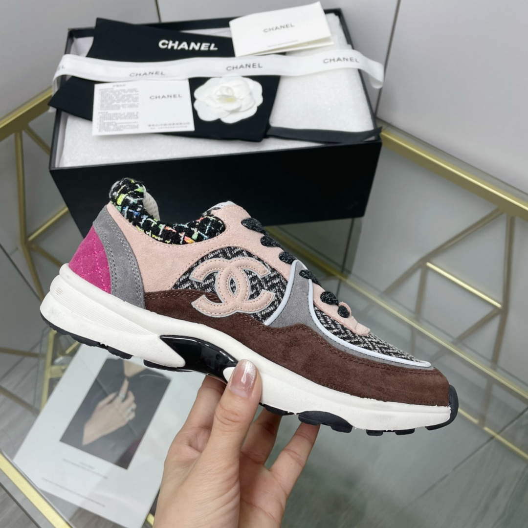 Chanel Women's Sneaker Shoes G38757 Pink and Brown - 35 - View 5