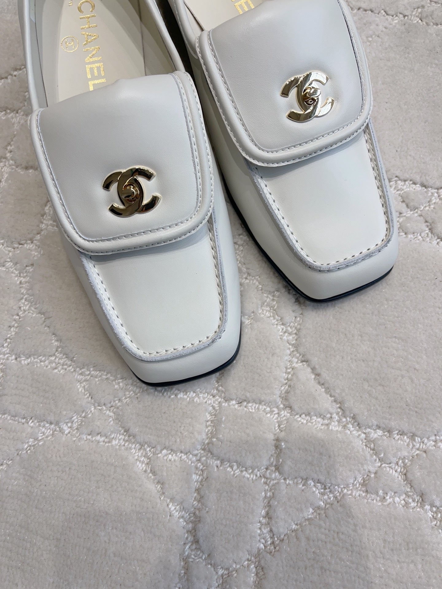 Chanel Women's Square-Toe Flat Shoes C93300 - Euro 35=US 4 - View 7