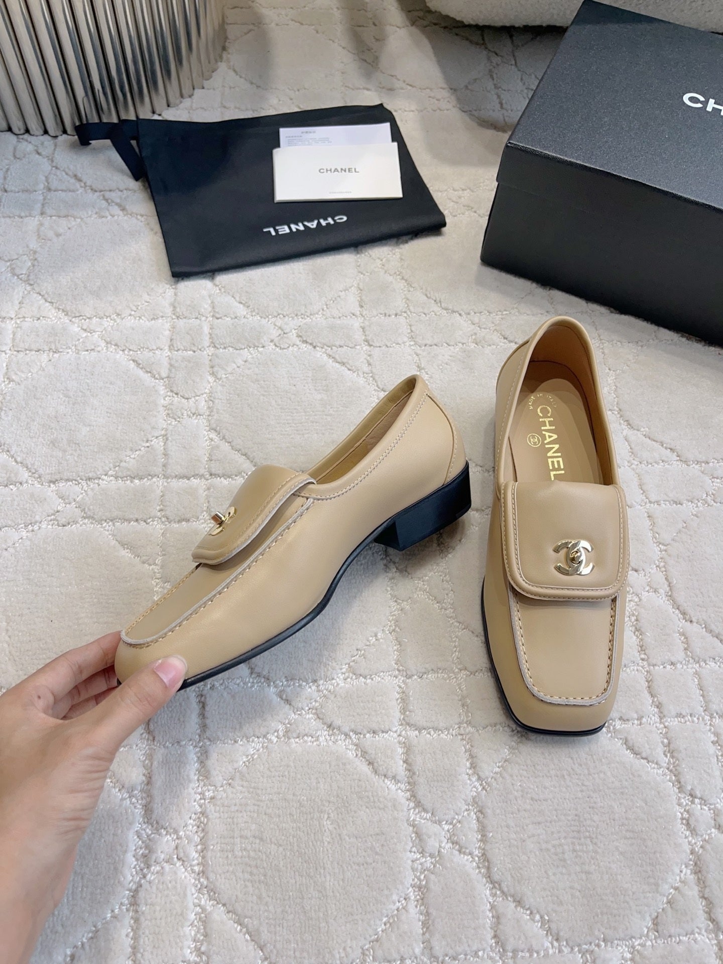 Chanel Women's Square-Toe Flat Shoes C93301 - Euro 35=US 4 - View 3