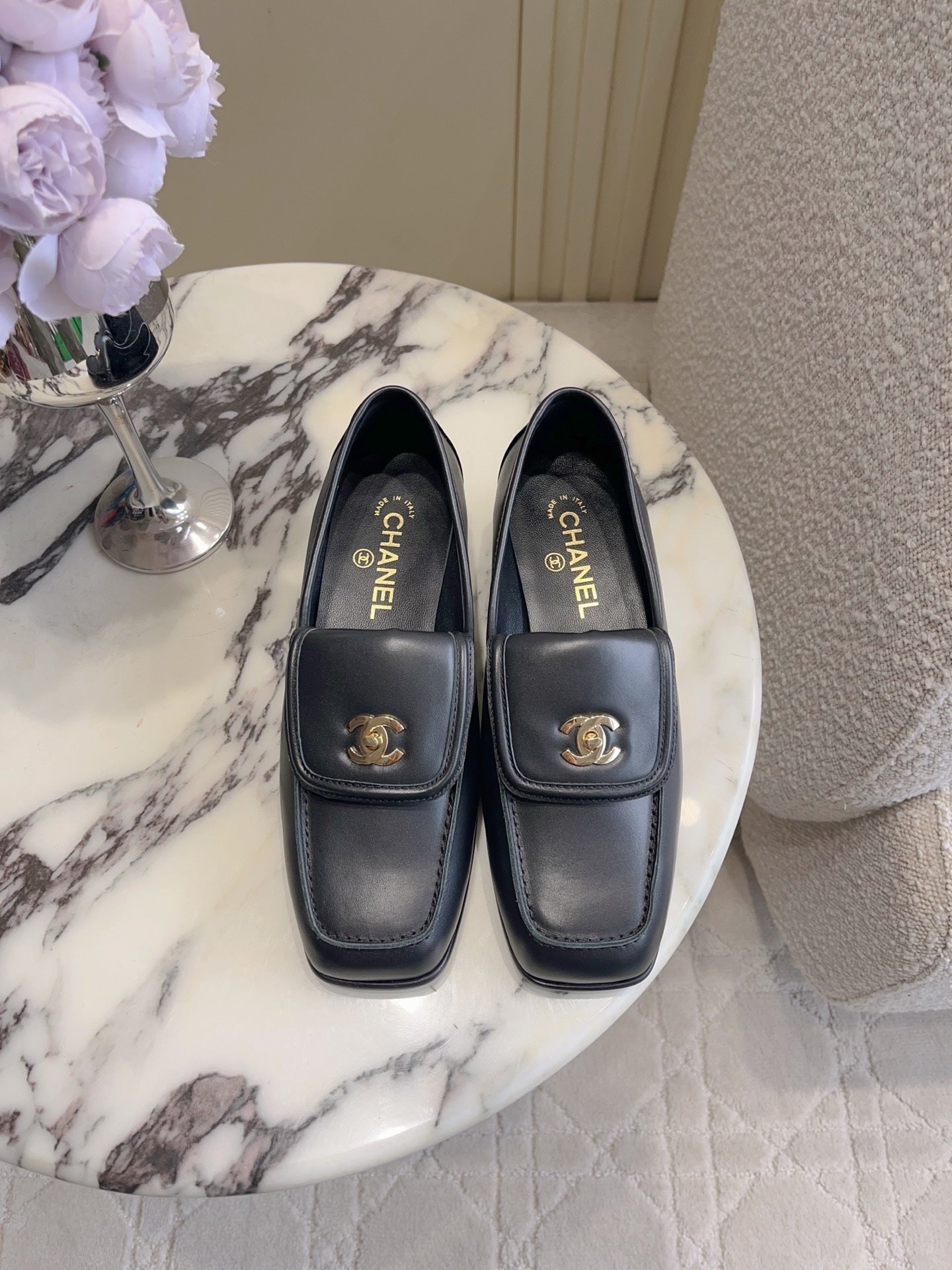 Chanel Women's Square-Toe Flat Shoes C93302 - Euro 35=US 4 - View 1