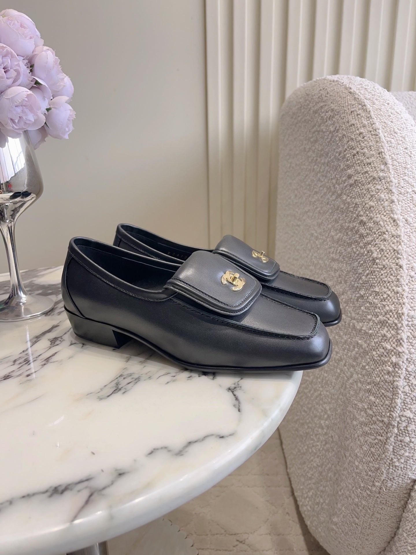 Chanel Women's Square-Toe Flat Shoes C93302 - Euro 35=US 4 - View 2
