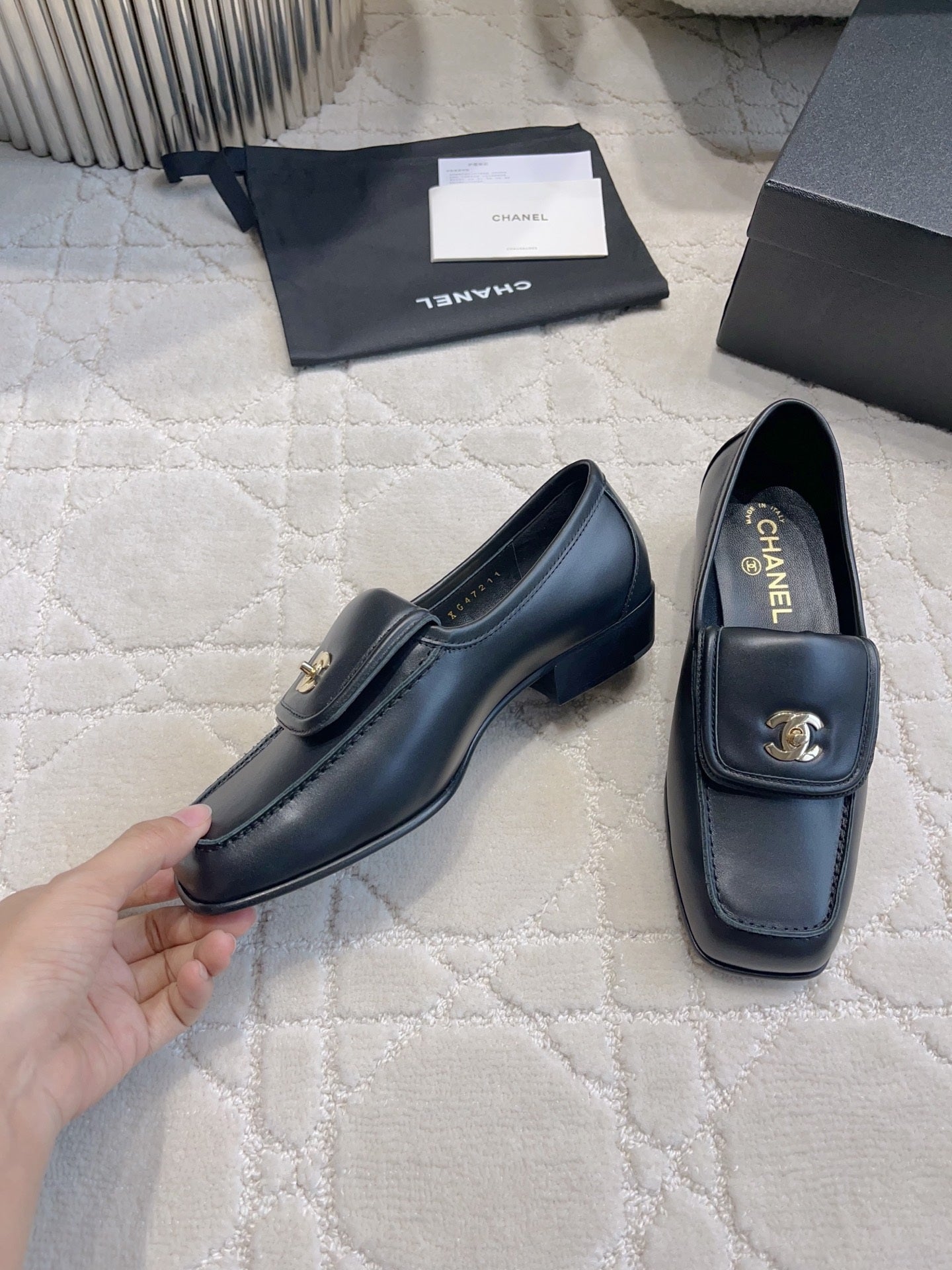Chanel Women's Square-Toe Flat Shoes C93302 - Euro 35=US 4 - View 3