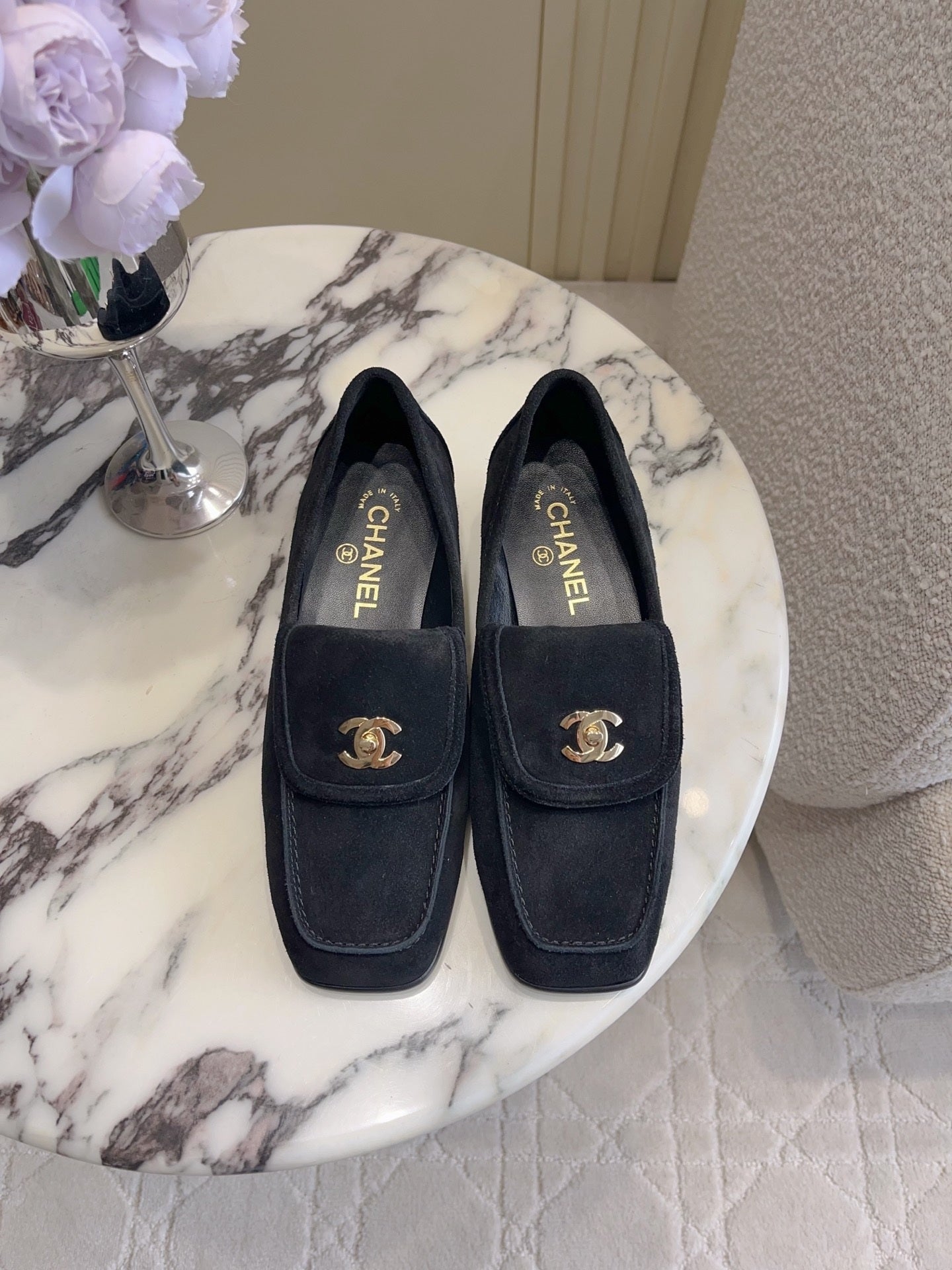 Chanel Women's Square-Toe Flat Shoes C93304 - Euro 35=US 4 - View 1