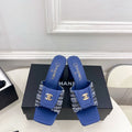 Chanel Women's Square-toe Flip-top Slippers 8.5cm C93329 - Euro 35=US 4 - View 1