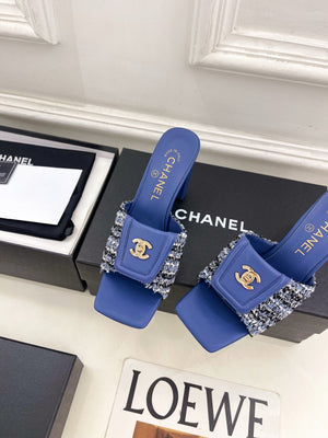 Chanel Women's Square-toe Flip-top Slippers 8.5cm C93329 - Euro 35=US 4 - View 6