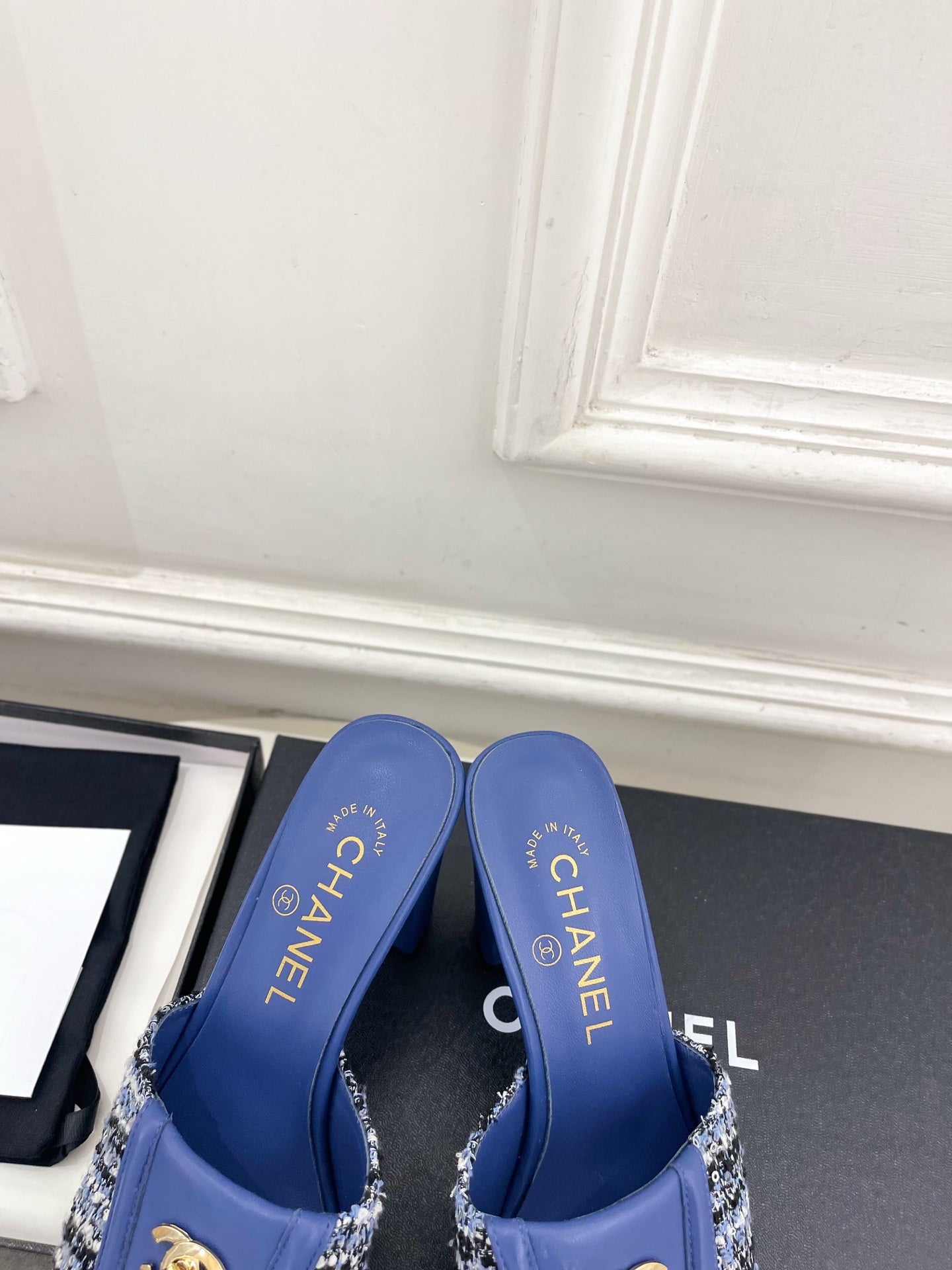 Chanel Women's Square-toe Flip-top Slippers 8.5cm C93329 - Euro 35=US 4 - View 7