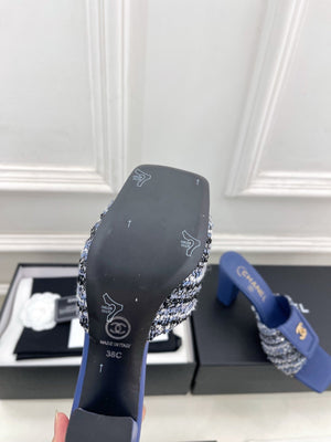 Chanel Women's Square-toe Flip-top Slippers 8.5cm C93329 - Euro 35=US 4 - View 9