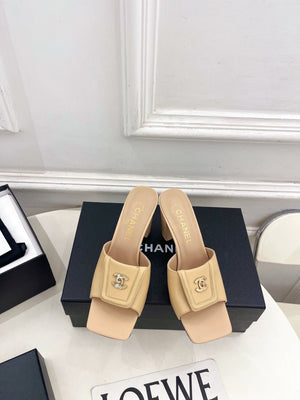 Chanel Women's Square-toe Flip-top Slippers 8.5cm C93330 - Euro 35=US 4 - View 1