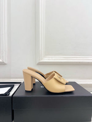 Chanel Women's Square-toe Flip-top Slippers 8.5cm C93330 - Euro 35=US 4 - View 2