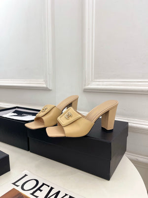 Chanel Women's Square-toe Flip-top Slippers 8.5cm C93330 - Euro 35=US 4 - View 3