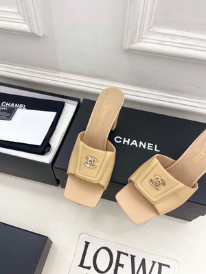 Chanel Women's Square-toe Flip-top Slippers 8.5cm C93330 - Euro 35=US 4 - View 6
