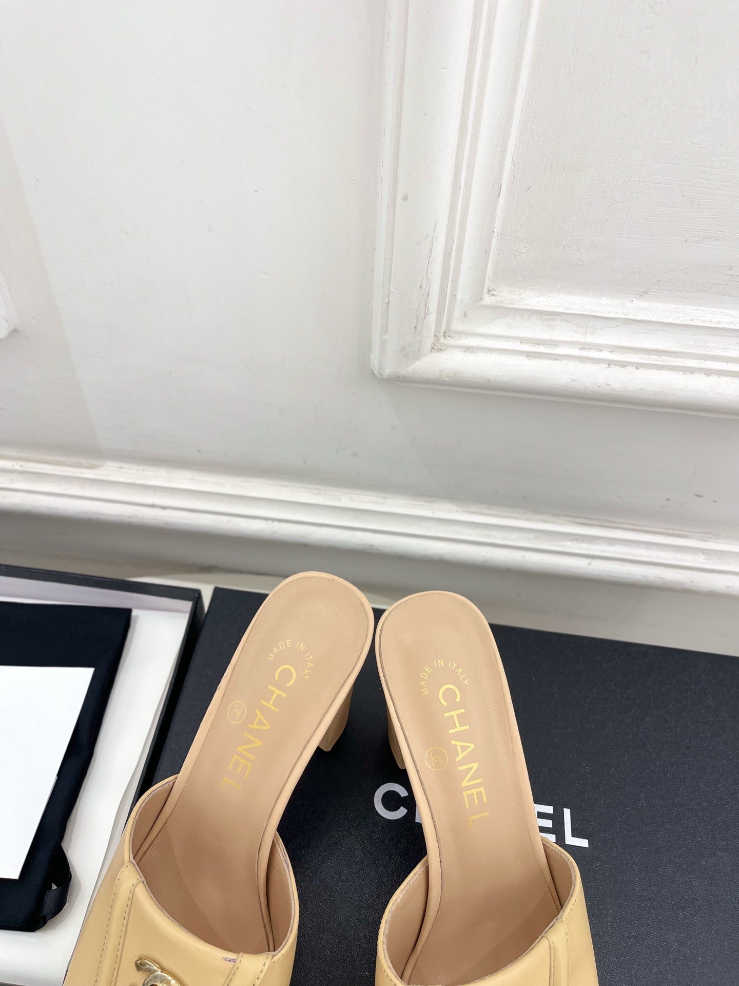 Chanel Women's Square-toe Flip-top Slippers 8.5cm C93330 - Euro 35=US 4 - View 7