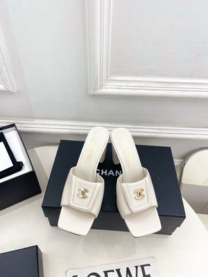 Chanel Women's Square-toe Flip-top Slippers 8.5cm C93331 - Euro 35=US 4 - View 1