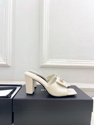 Chanel Women's Square-toe Flip-top Slippers 8.5cm C93331 - Euro 35=US 4 - View 2