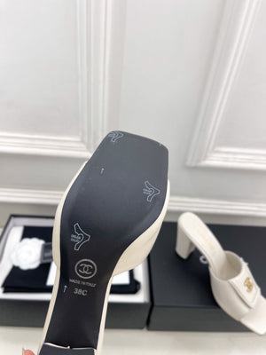 Chanel Women's Square-toe Flip-top Slippers 8.5cm C93331 - Euro 35=US 4 - View 9