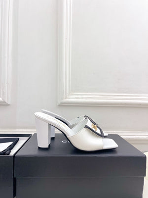 Chanel Women's Square-toe Flip-top Slippers 8.5cm C93332 - Euro 35=US 4 - View 2
