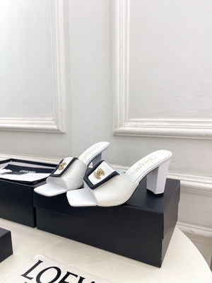 Chanel Women's Square-toe Flip-top Slippers 8.5cm C93332 - Euro 35=US 4 - View 3