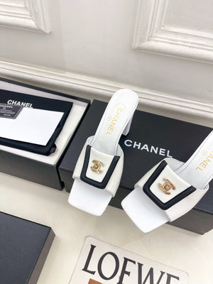 Chanel Women's Square-toe Flip-top Slippers 8.5cm C93332 - Euro 35=US 4 - View 6