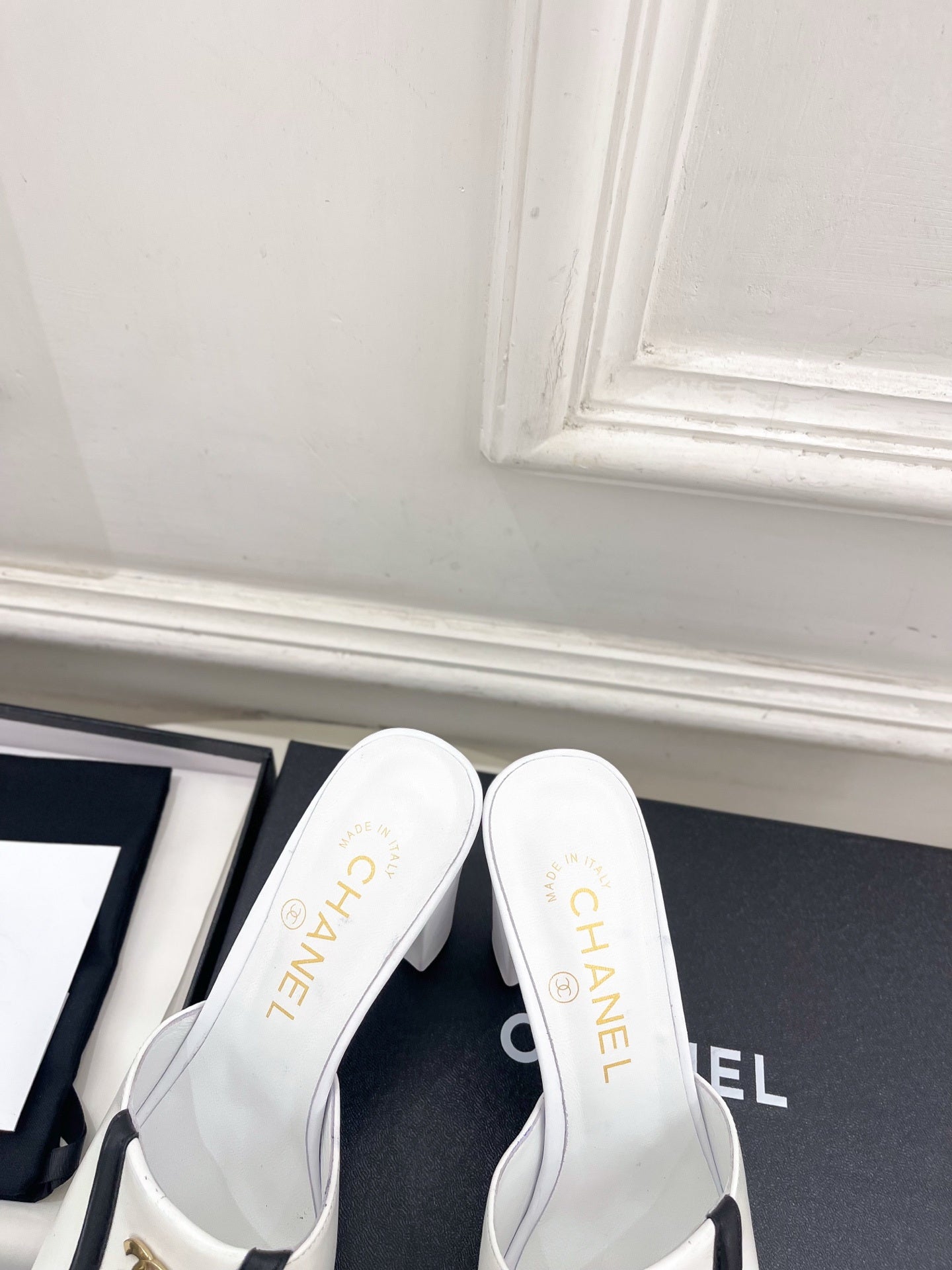 Chanel Women's Square-toe Flip-top Slippers 8.5cm C93332 - Euro 35=US 4 - View 7