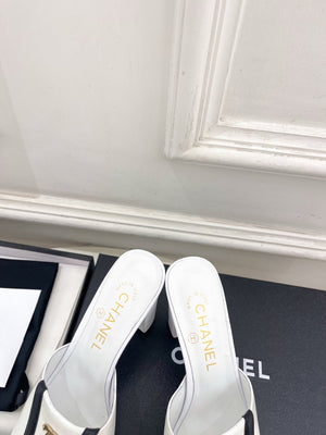 Chanel Women's Square-toe Flip-top Slippers 8.5cm C93332 - Euro 35=US 4 - View 7