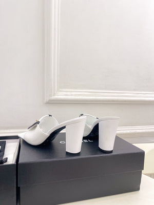 Chanel Women's Square-toe Flip-top Slippers 8.5cm C93332 - Euro 35=US 4 - View 8