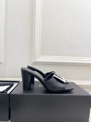 Chanel Women's Square-toe Flip-top Slippers 8.5cm C93333 - Euro 35=US 4 - View 2