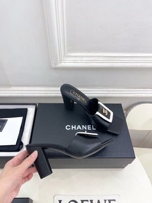 Chanel Women's Square-toe Flip-top Slippers 8.5cm C93333 - Euro 35=US 4 - View 4
