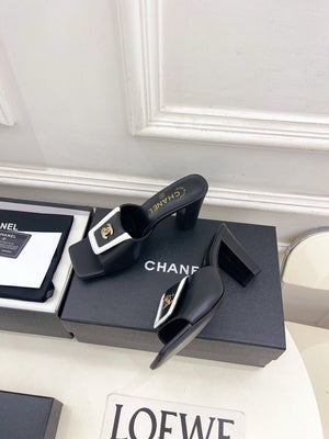 Chanel Women's Square-toe Flip-top Slippers 8.5cm C93333 - Euro 35=US 4 - View 5