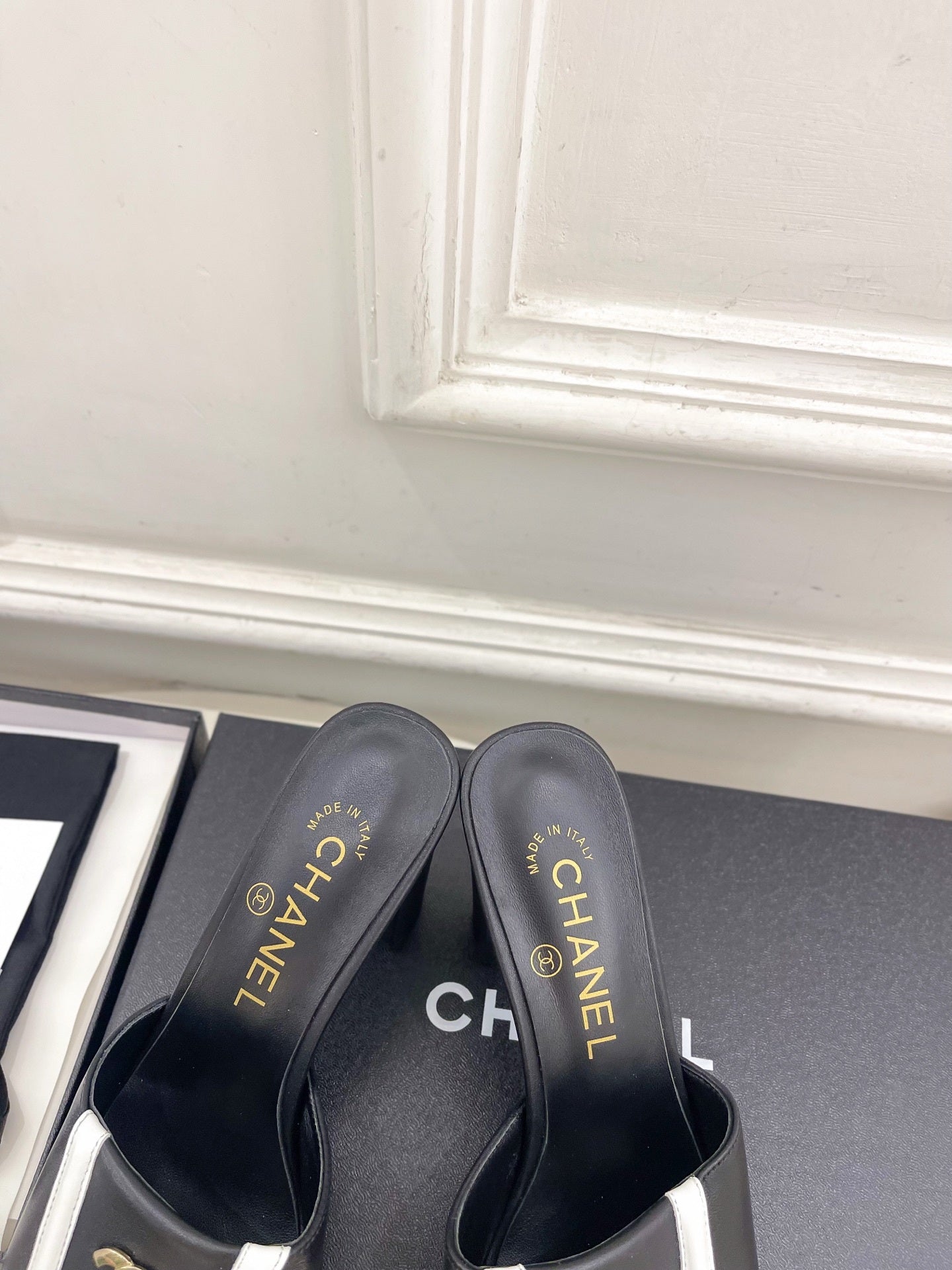 Chanel Women's Square-toe Flip-top Slippers 8.5cm C93333 - Euro 35=US 4 - View 7