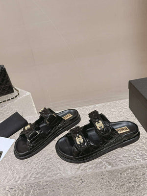 Chanel Women's Velcro sandals Fashion Shoes C93240 - Euro 35=US 4 - View 2