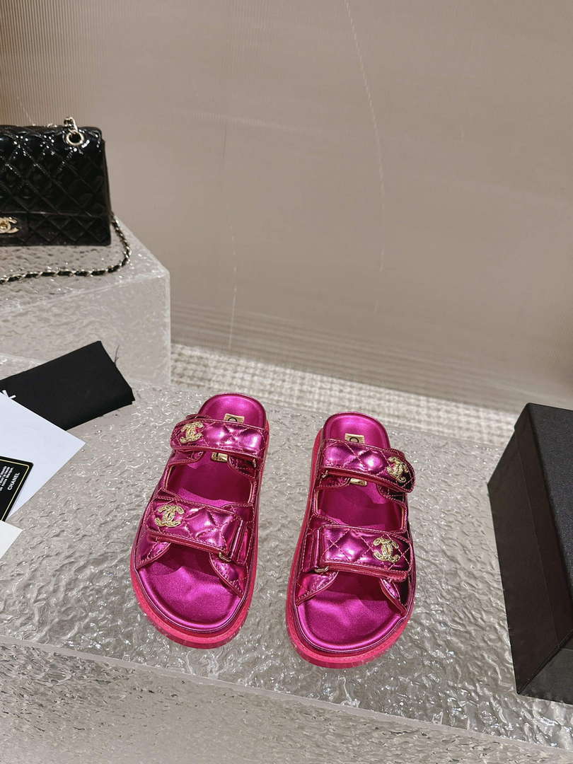 Chanel Women's Velcro sandals Fashion Shoes C93242 - Euro 35=US 4 - View 1