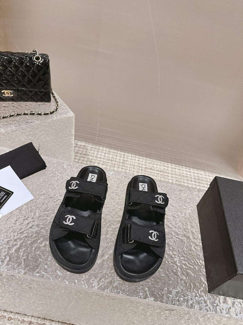 Chanel Women's Velcro sandals Fashion Shoes C93255 - Euro 35=US 4 - View 1