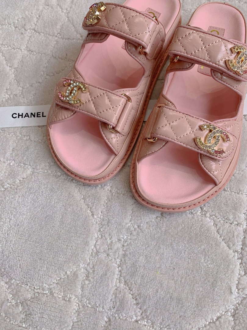 Chanel Women's Velcro Sandals Fashion Shoes C93422 - Euro 35=US 4 - View 4