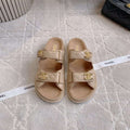 Chanel Women's Velcro Sandals Fashion Shoes C93424 - Euro 35=US 4 - View 1