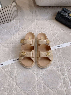 Chanel Women's Velcro Sandals Fashion Shoes C93424 - Euro 35=US 4 - View 1