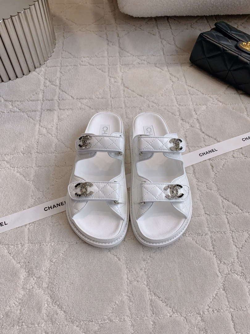 Chanel Women's Velcro Sandals Fashion Shoes C93425 - Euro 35=US 4 - View 1
