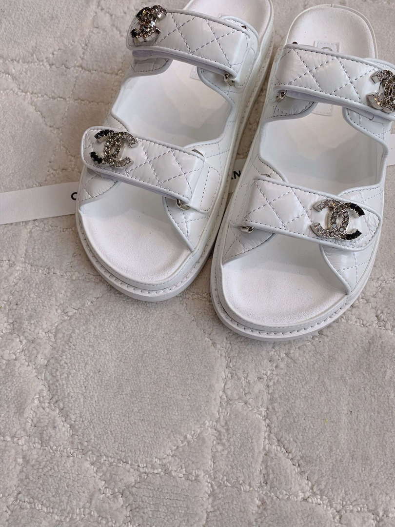 Chanel Women's Velcro Sandals Fashion Shoes C93425 - Euro 35=US 4 - View 4