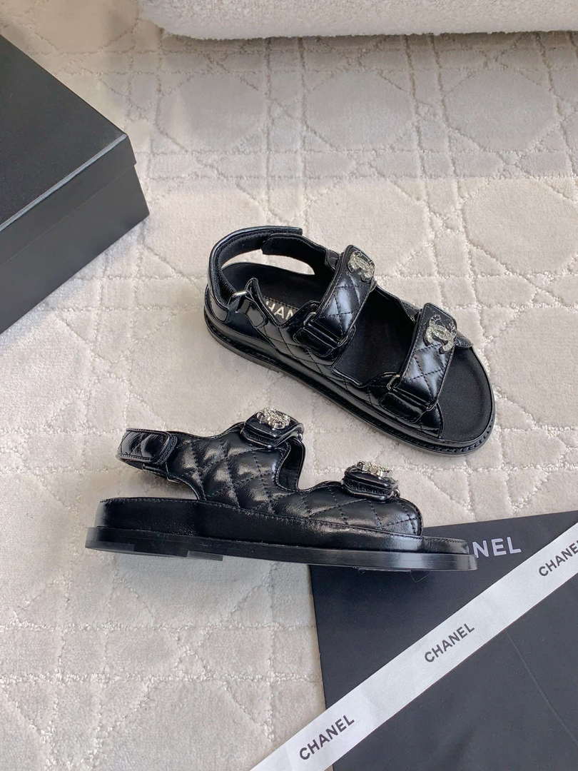 Chanel Women's Velcro Sandals Fashion Shoes C93426