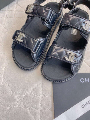 Chanel Women's Velcro Sandals Fashion Shoes C93426 - Euro 35=US 4 - View 3