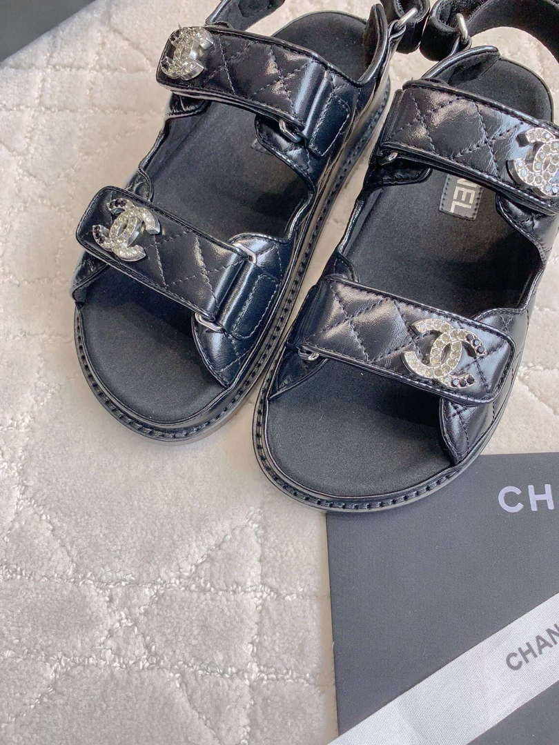 Chanel Women's Velcro Sandals Fashion Shoes C93426